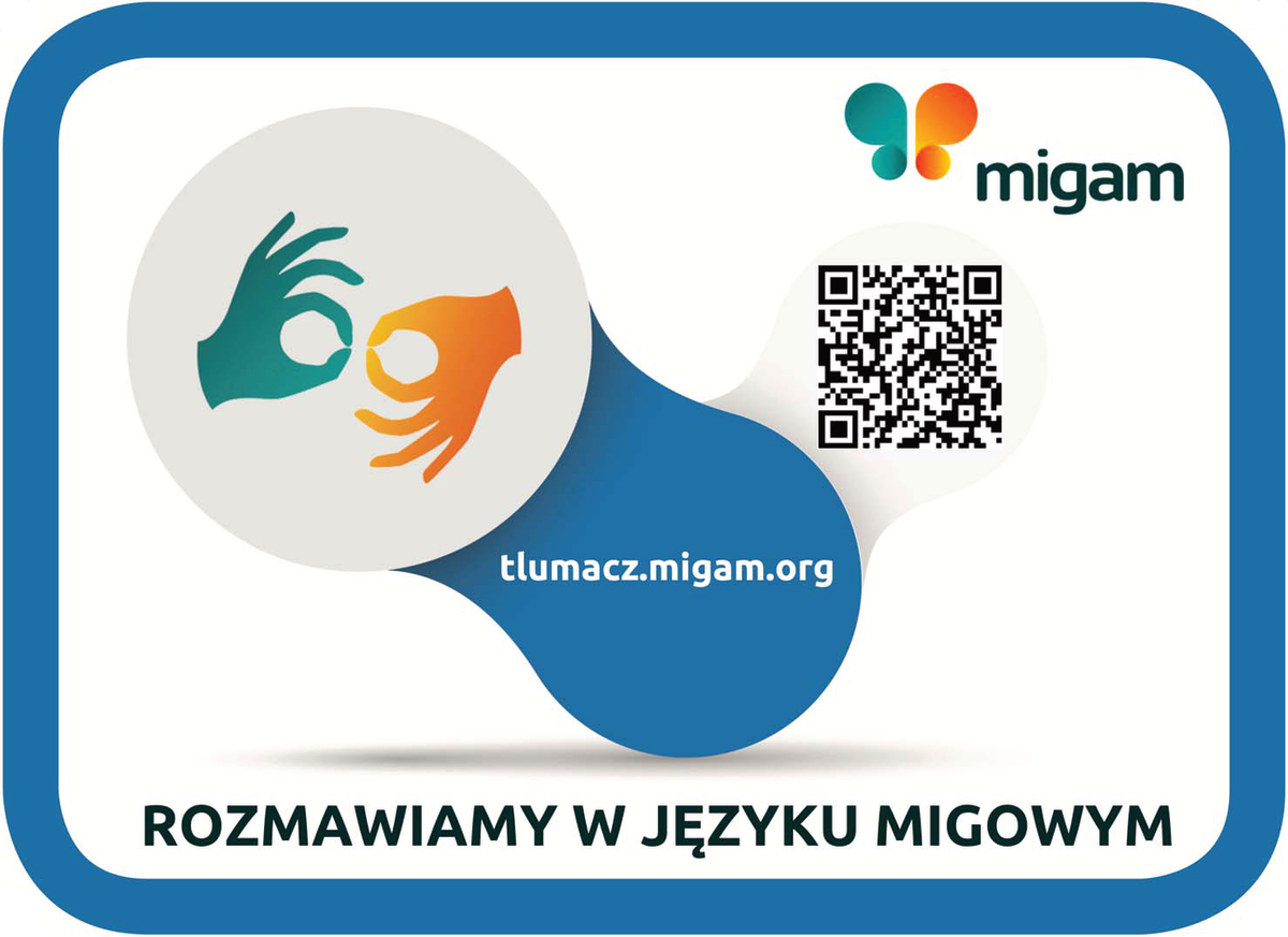kod QR usługi Tłumacz Migam